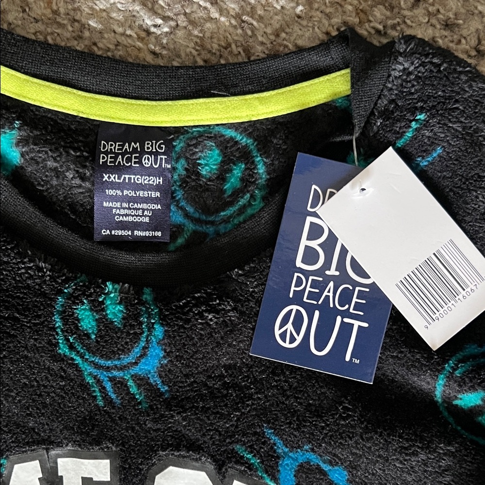 Big Chill Black Sweatshirt with Teal and Neon Yellow Controller Graphic - Picture 3 of 5